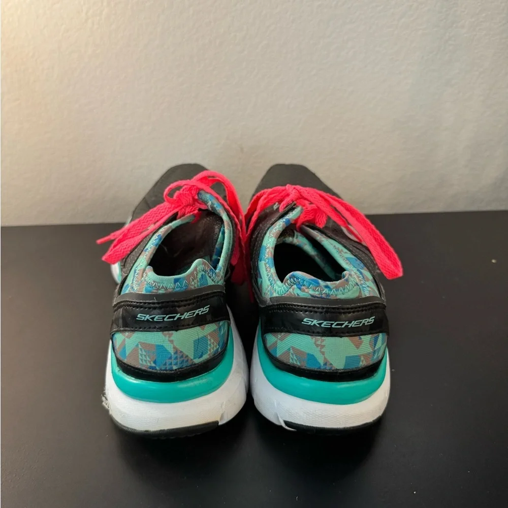 Skechers Women’s Skech‎ Flex Ultimate Gray Teal Sneaker Running Shoes Size 9.5